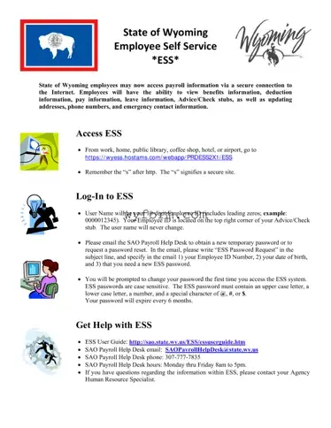 Fill Your State Of Wyoming Ess Form